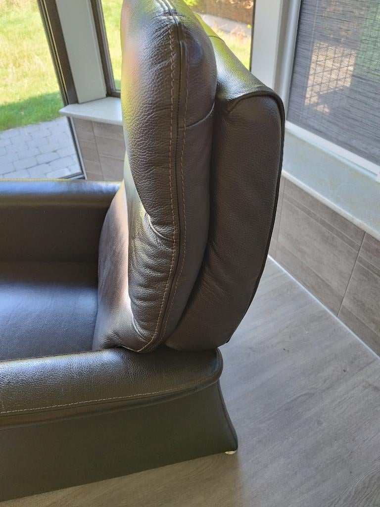 Lederen relax zetel - manueel, Maison & Meubles, Canapés | Sofas & Chaises Longues, Enlèvement, Utilisé, Une personne, Cuir