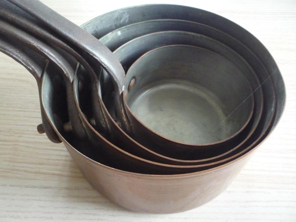 4 Poêlons cuivre étamé, Enlèvement ou Envoi