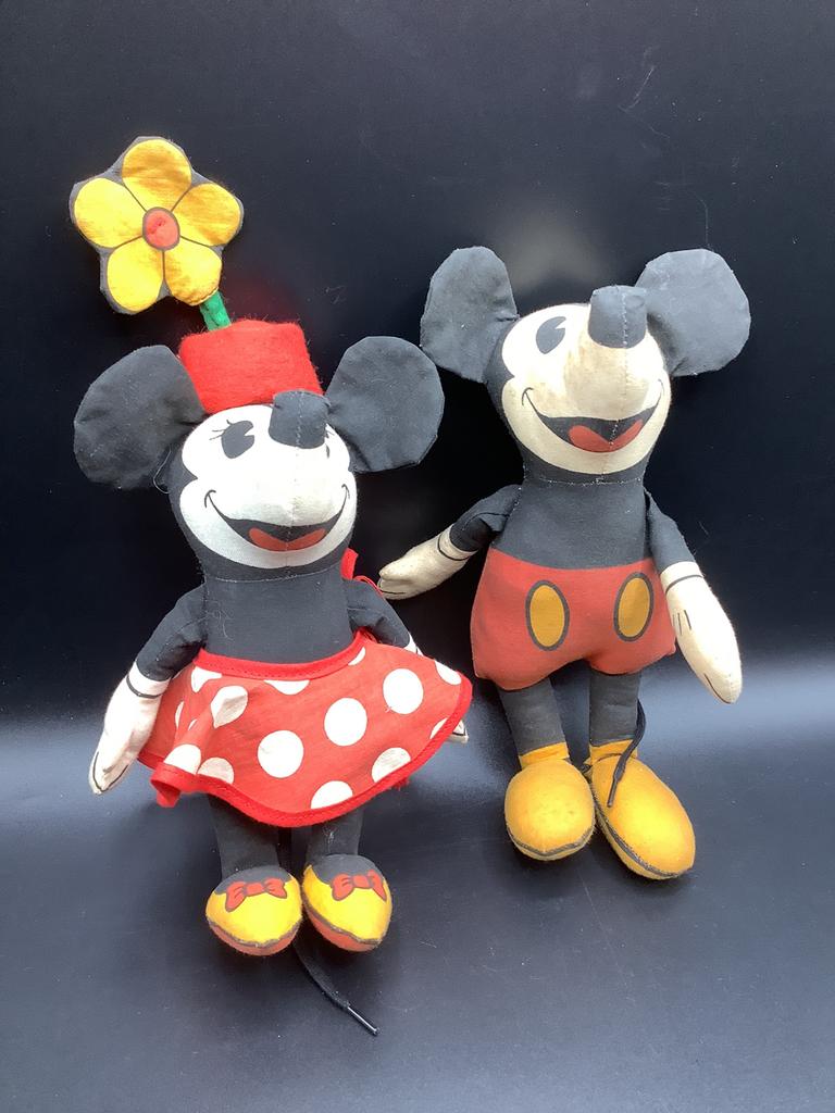 Mickey & Minnie Mouse door Anne Wilkinson, Verzamelen, Ophalen of Verzenden, Mickey Mouse, Gebruikt, Knuffel