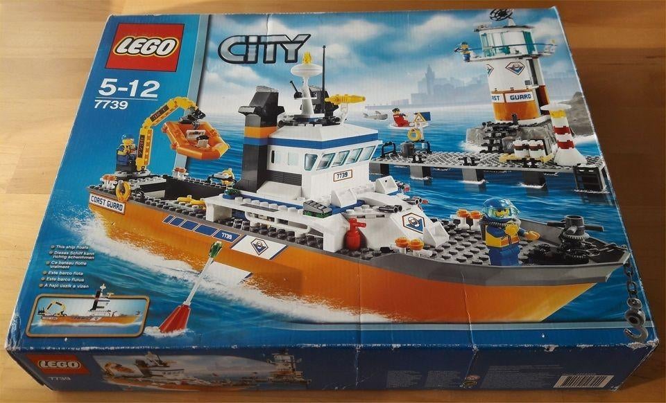 Lego 7739 - Le bateau et la tour de contrôle des garde-côtes, Enlèvement ou Envoi, Utilisé, Lego