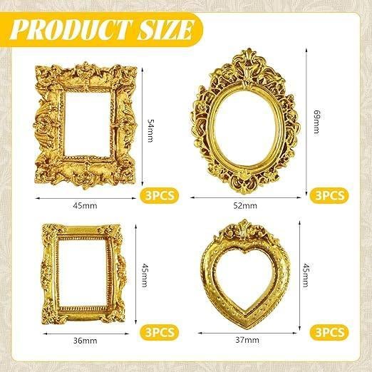 Lot de 12 mini cadres photo en résine | LIVRAISON GRATUITE, Neuf, -, -, BEGONIA