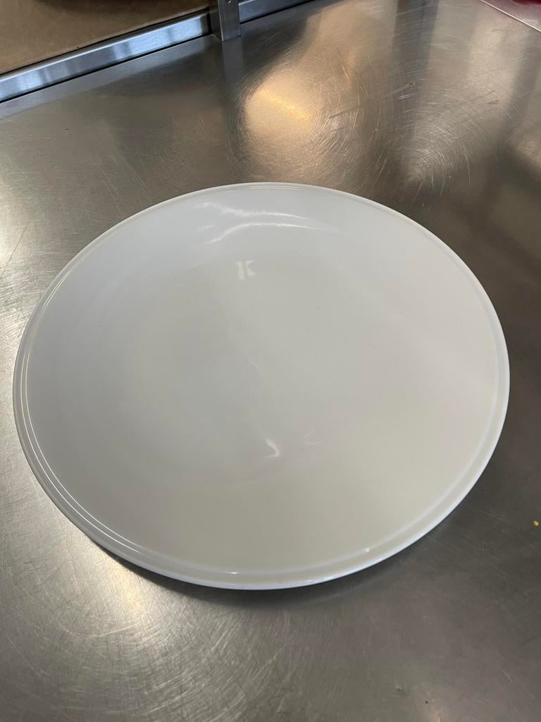 Assiette plate, blanche 30cm, 2€ l'unité, Enlèvement, Utilisé