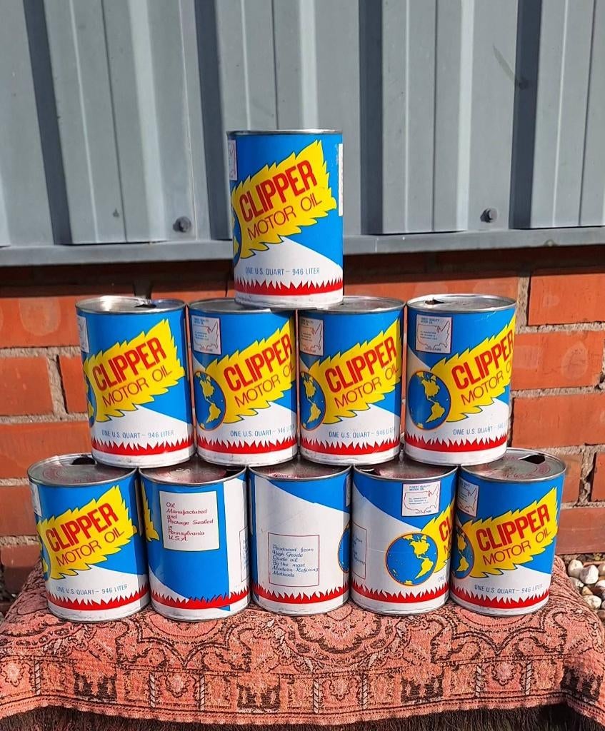 Vintage USA olieblik, olieblikken van Clipper Motor Oil., Collections, Enlèvement ou Envoi, Utilisé, Emballage