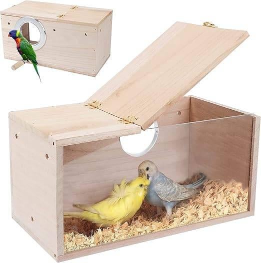 Parkieten nestkast | transparant | GRATIS LEVERING