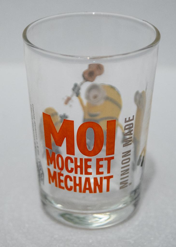 Verre Amora "Moi, Moche et Méchant" Minions Made, Collections, Enlèvement ou Envoi, Comme neuf, Verre à eau