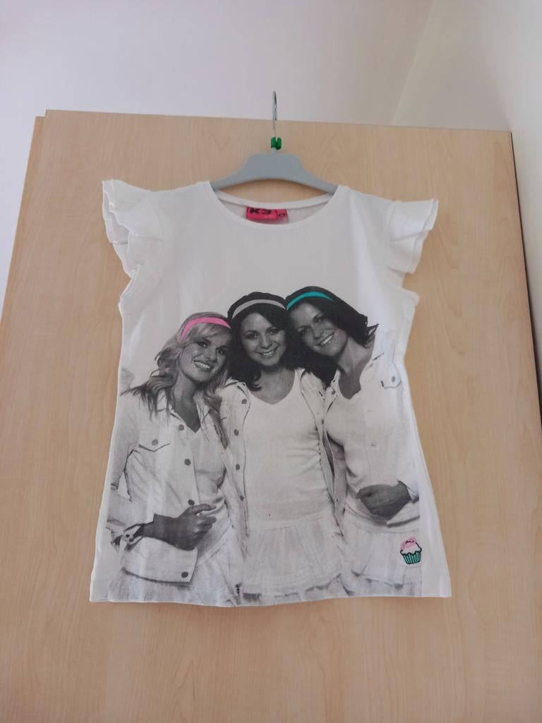 Wit t-shirt K3 Karen, Kristel, Josje, zeer goede staat, Ophalen of Verzenden, Zo goed als nieuw, Kleding