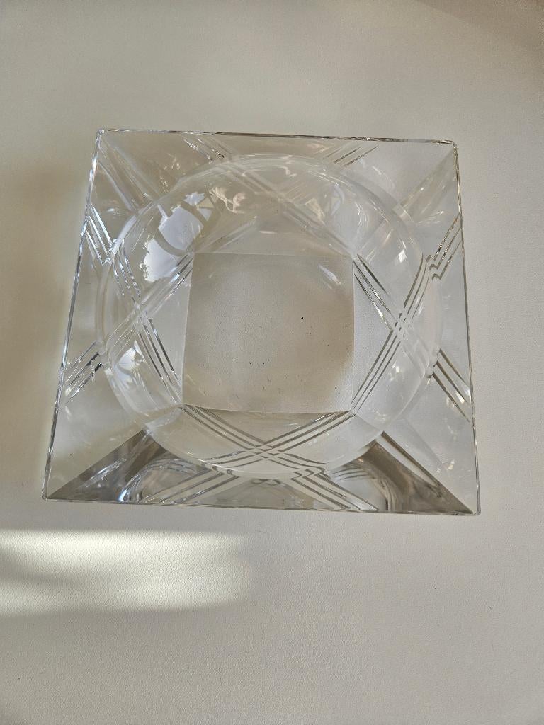 Vintage kristallen asbak Val St Lambert, Antiek en Kunst, Antiek | Glaswerk en Kristal, Ophalen of Verzenden