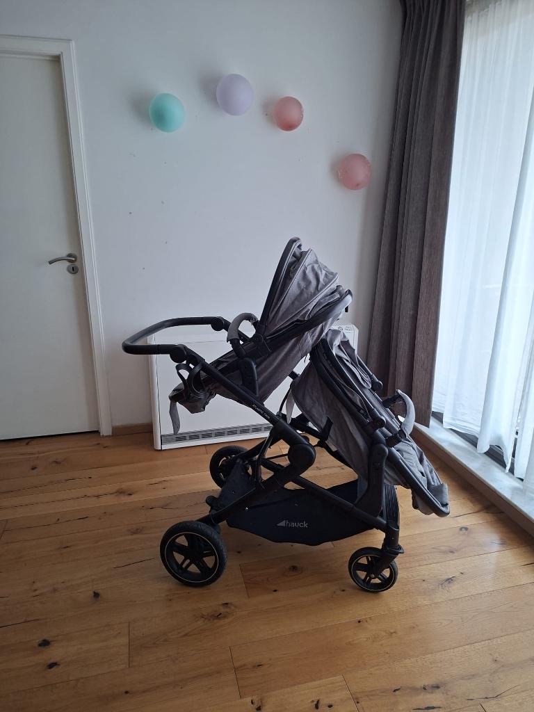 Hauck duett duo kinderwagen, Kinderen en Baby's, Duowagen, Zo goed als nieuw, Ophalen, Kinderwagen