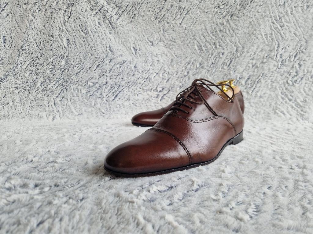 Richelieu cuir marron Bexley modèle Durham 401 - T40.5, Chaussures à lacets, Brun, Porté, Bexley