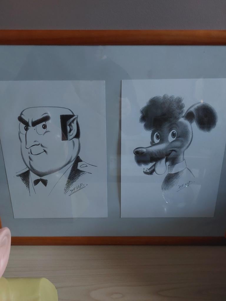 Kader met 2 tekeningen van jommeke, Huis en Inrichting, Ophalen