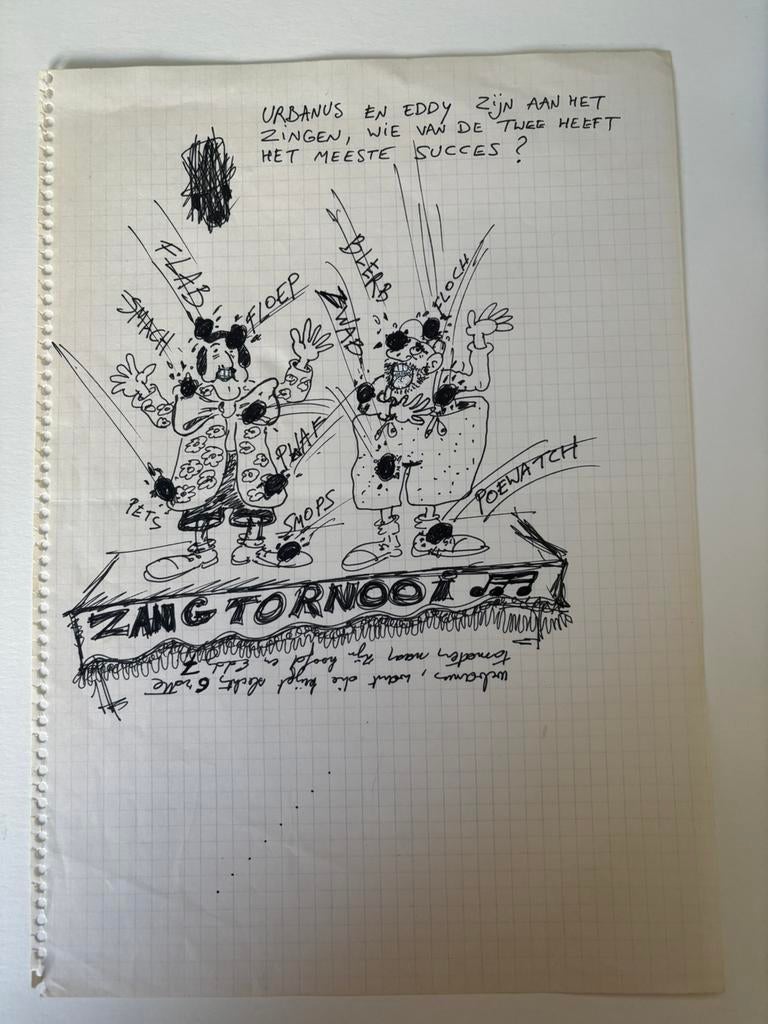 Urbanus (Urbain) orignele tekening Eddy Wally & Urbanus, Enlèvement ou Envoi