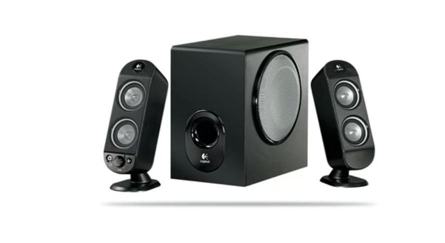 Logitec X230 speakerset voor pc of laptop (of HiFi), Computers en Software, Pc speakers, Ophalen, Zo goed als nieuw, Audiokanaal 2.1