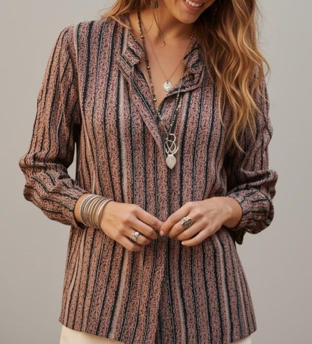 vintage gestreepte blouse, Vintage, Enlèvement ou Envoi, Comme neuf