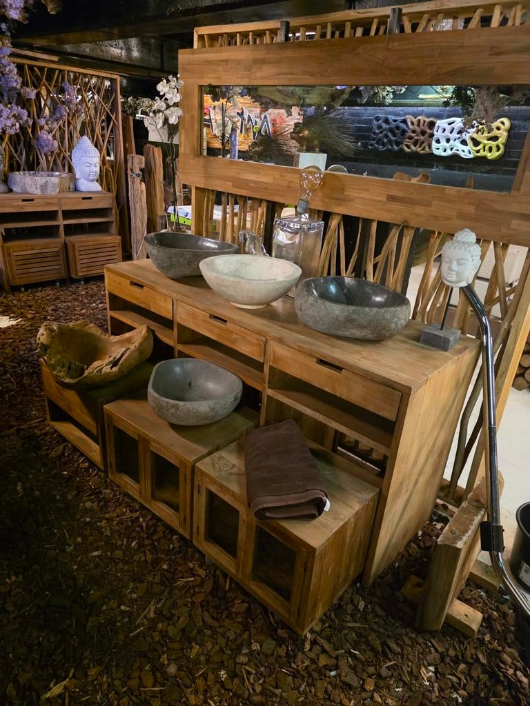 Meubles de salle de bain en teck recyclé, Enlèvement