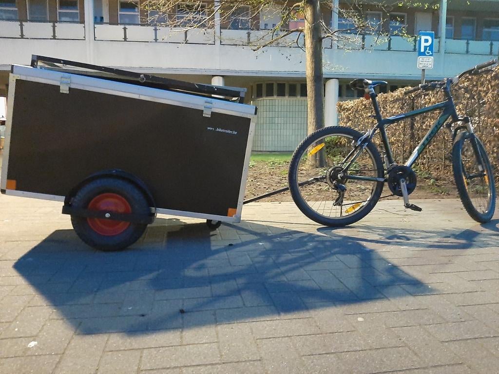 Fiets met aanhangwagen biketrailer, Enlèvement