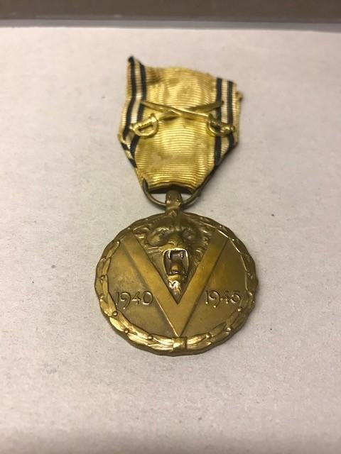 Médaille de la Seconde Guerre mondiale, Collections, Enlèvement ou Envoi, Armée de terre, Ruban, Médaille ou Ailes