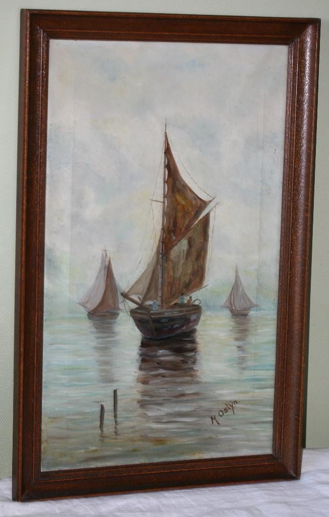 M Ostyn - Schilderij Olie op doek, Enlèvement ou Envoi