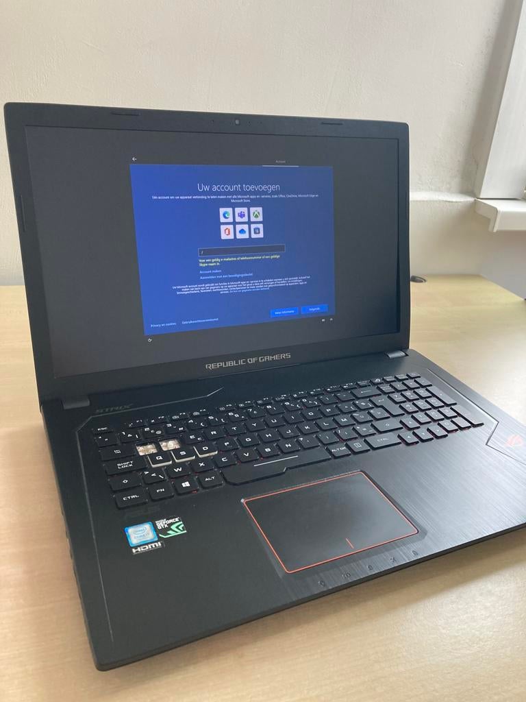 ASUS ROG Strix i7 / GTX – werkt goed – direct beschikbaar, Computers en Software, Windows Laptops, Ophalen, Zo goed als nieuw