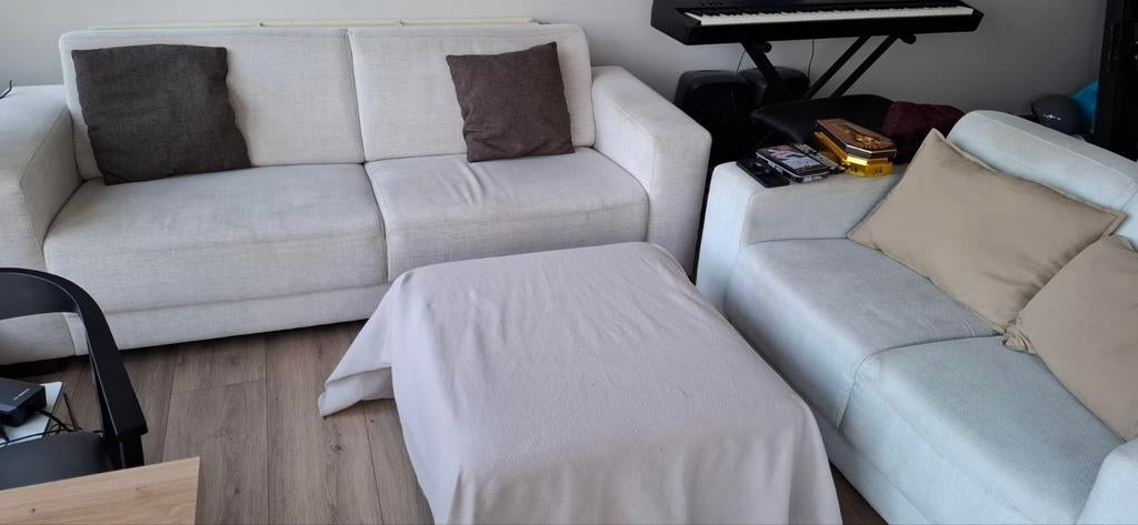 Salon zetels driezit tweezit poef, Huis en Inrichting, Ophalen