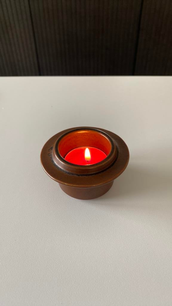 4 coquetiers / bougeoirs Arabia Finland Ruska, Enlèvement ou Envoi, Céramique, Utilisé, Autres types