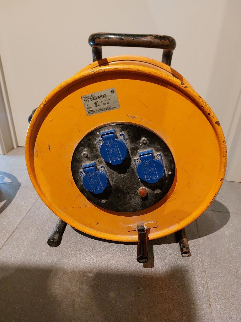 Haspel Stroom Verlengkabel 50M 3G2,5   µ1r, Doe-het-zelf en Bouw, Elektriciteit en Kabels, Ophalen