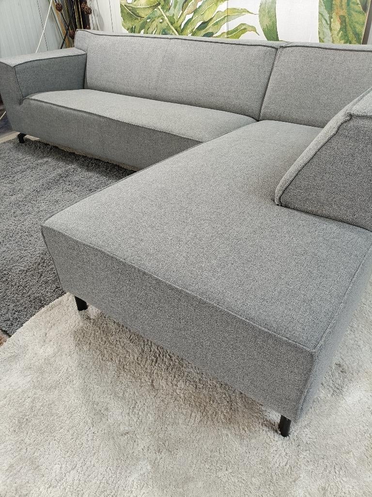 Als nieuwe, grijze hoeksalon Pronto! (Bezorgoptie), Huis en Inrichting, Zetels | Zetels, Ophalen, 250 tot 300 cm, Hoekbank, Zo goed als nieuw