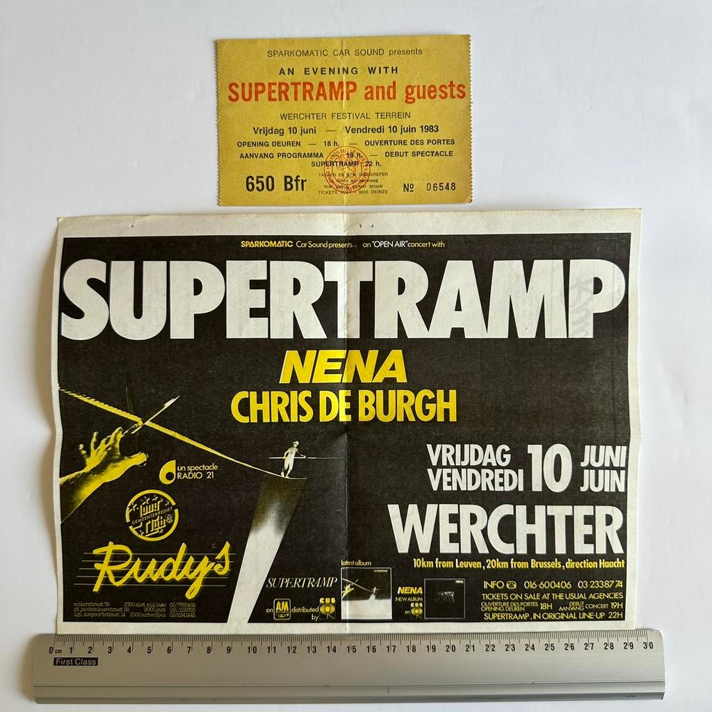 Supertramp : concert Festivalpark Wechter 1983, Envoi, Utilisé, Autres types