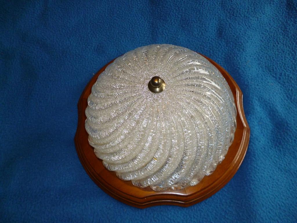 applique cadre bois verre marbré, Ophalen, Zo goed als nieuw, Glas, Rustique