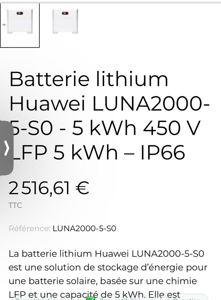 Module batterie huawei luna 5 kwh sans bms, Bricolage & Construction, Panneaux solaires & Accessoires, Neuf, Autres types, 200 watts-crêtes ou plus