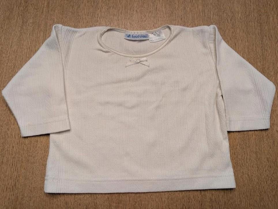 Blouse crème Bout'chou avec nœud papillon taille 86, Bout'chou, Enlèvement ou Envoi, Chemise ou Chemisier, Comme neuf