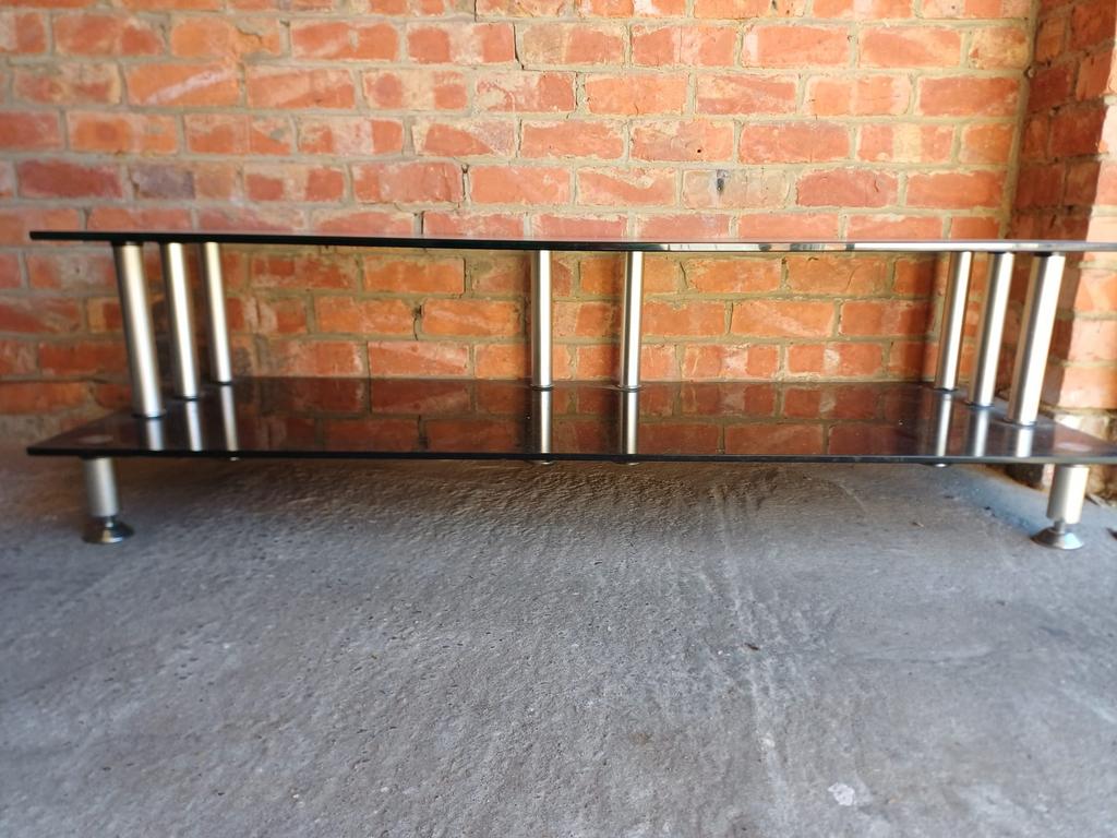 Tv Meubel van glas, Huis en Inrichting, Ophalen, Zo goed als nieuw, Glas