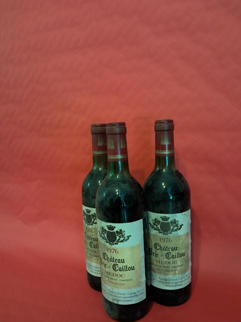 Vin Château brie caillou 1976, Verzamelen, Wijnen, Ophalen, Frankrijk, Zo goed als nieuw, Rode wijn