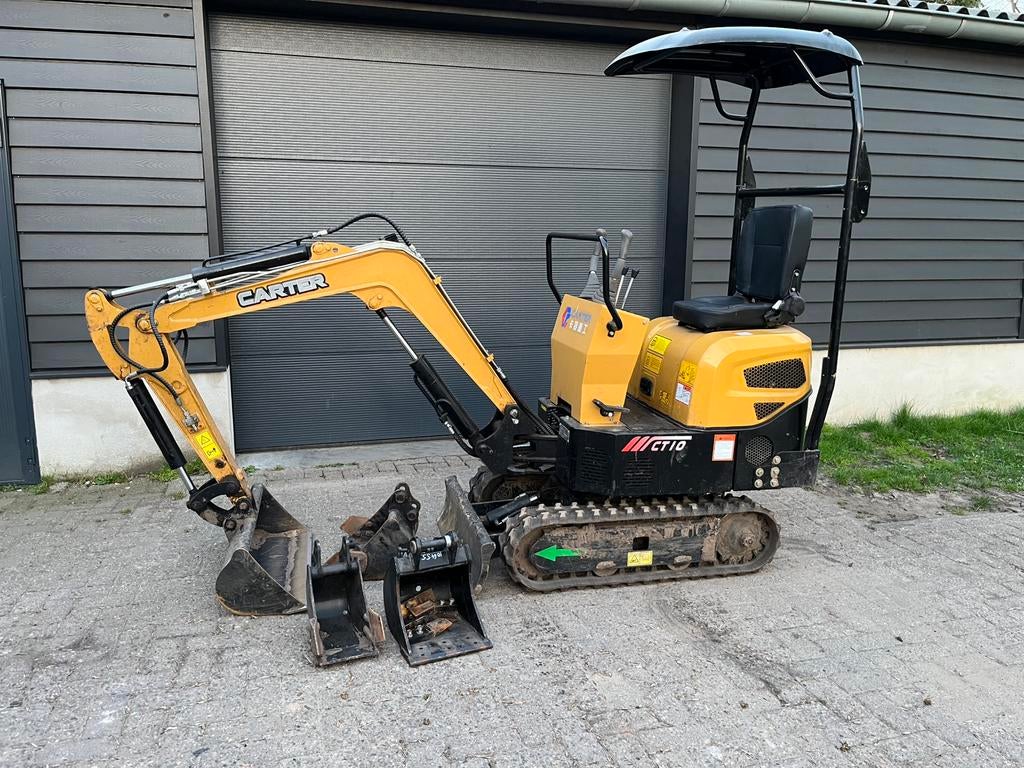 Carter ct10 minigraver BJ 2021 met 4 bakken, Zakelijke goederen, Ophalen of Verzenden, Graafmachine