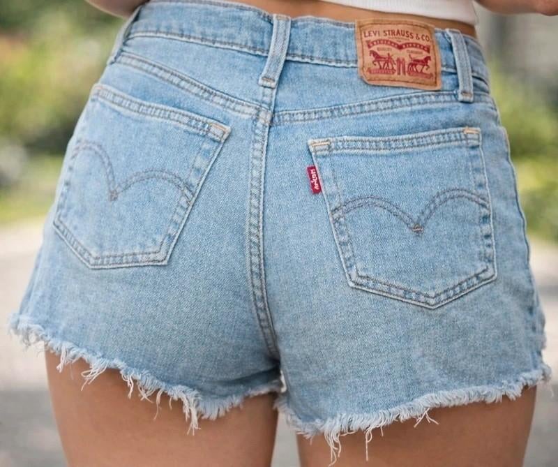 Hotpants Denim Jeans Shorts, Ophalen of Verzenden, Gedragen, Blauw, W33 - W36 (confectie 42/44)