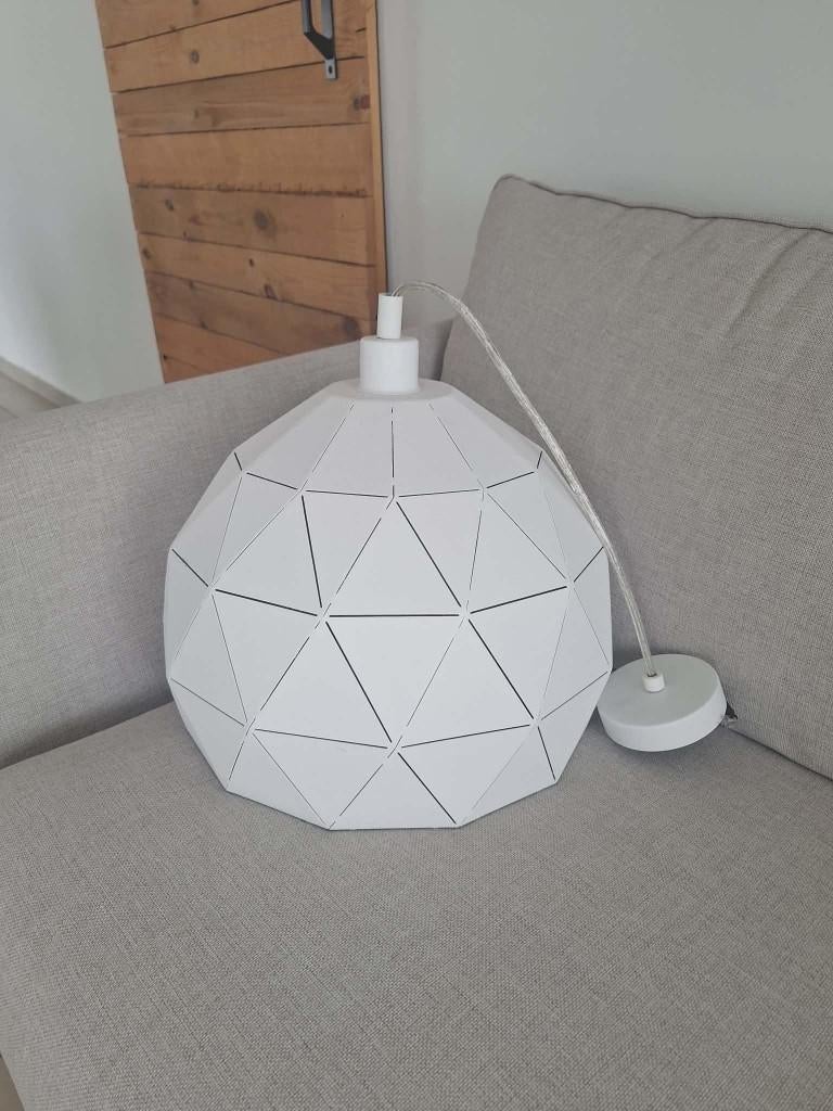 luminaire blanc ,métal, Maison & Meubles, Lampes | Suspensions, Enlèvement, Comme neuf, Métal