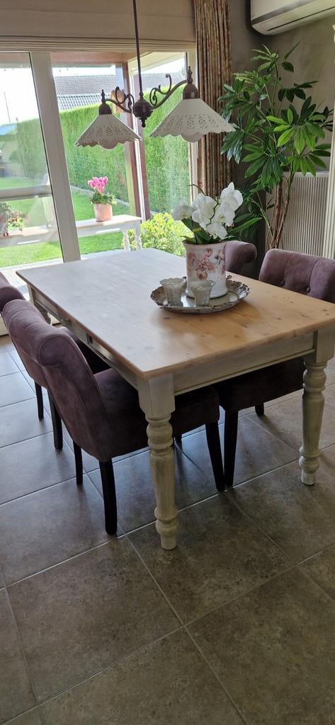 4 chaises de salle à manger presque neuves, Enlèvement, Comme neuf, Cottage