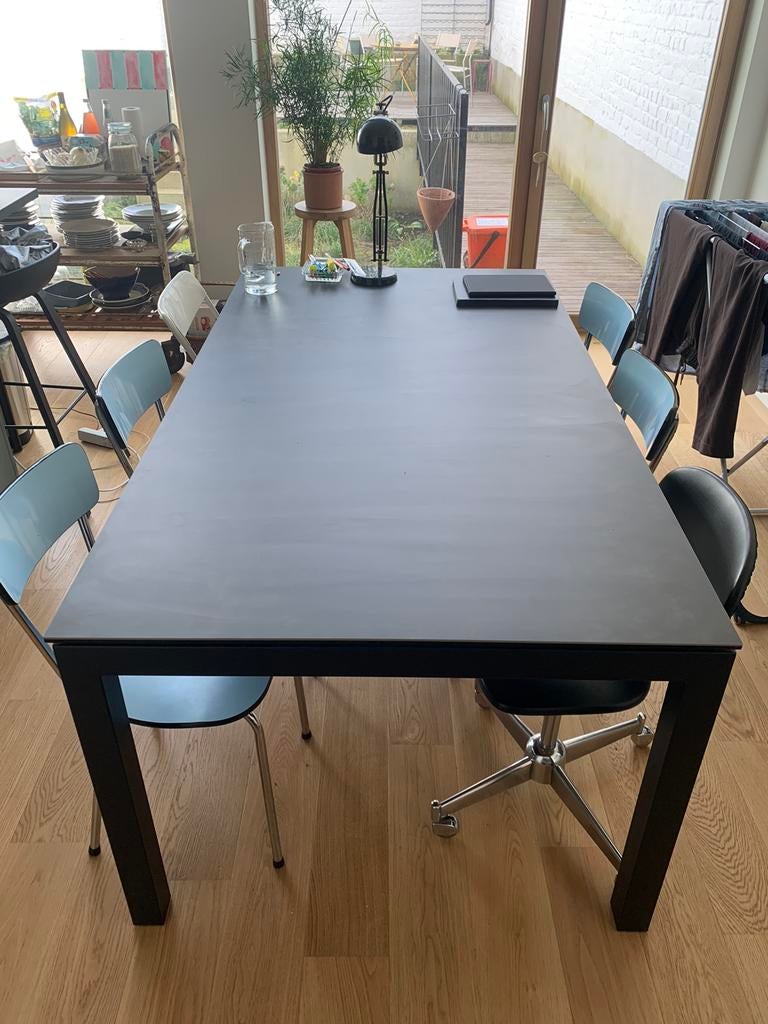 design table with ceramic top from Mobliberica, Huis en Inrichting, Ophalen, Glas, 50 tot 100 cm, Zo goed als nieuw