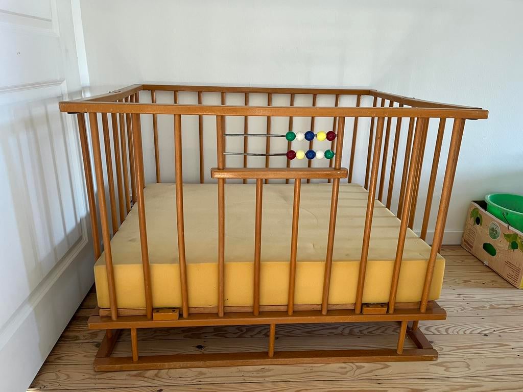 Retro babypark, Kinderen en Baby's, Babyparken, Ophalen, Gebruikt, Rechthoekig