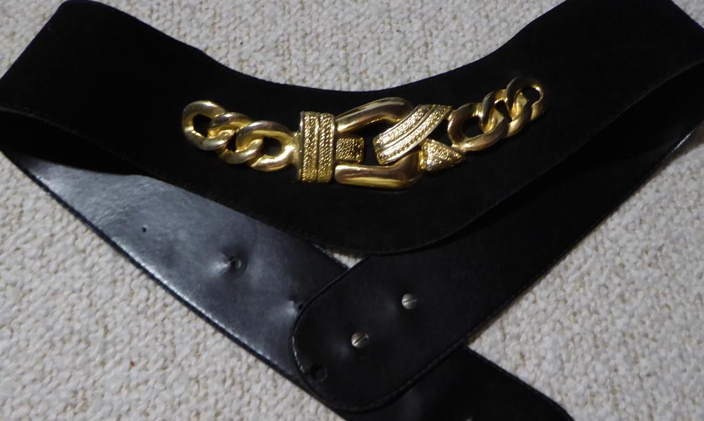 Zwarte ceintuur, Kleding | Dames, Riemen en Ceinturen, Ophalen, Zo goed als nieuw