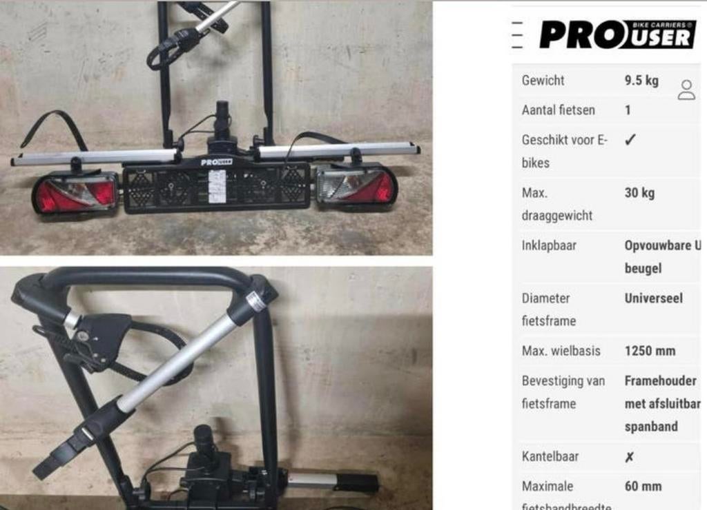 Pro user diamant 1 nieuw, Auto diversen, Fietsendragers, Ophalen