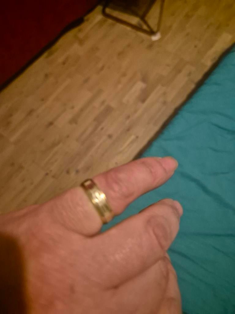 Heren ring goud 18 karaat, Handtassen en Accessoires, Ringen, Ophalen, Goud, Goud