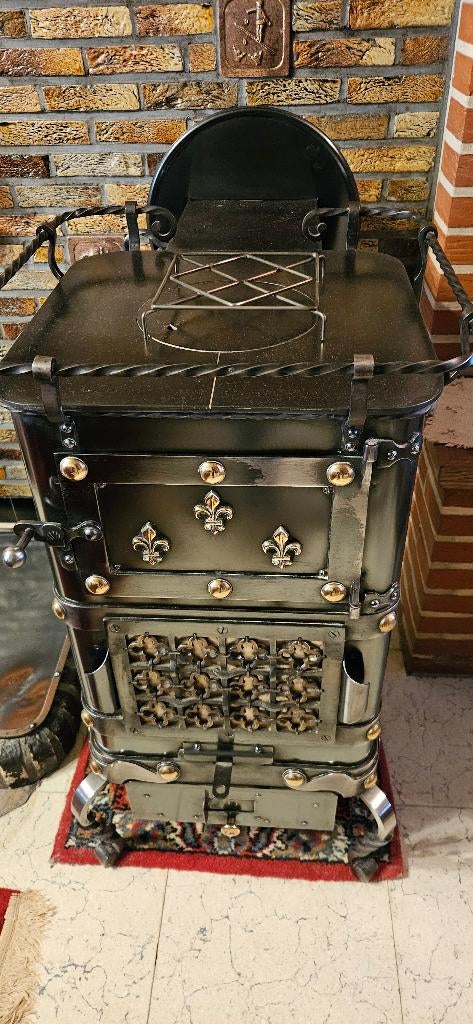 Vintage kachel, Huis en Inrichting, Kachels, Ophalen, Gebruikt, Vrijstaand, Hout