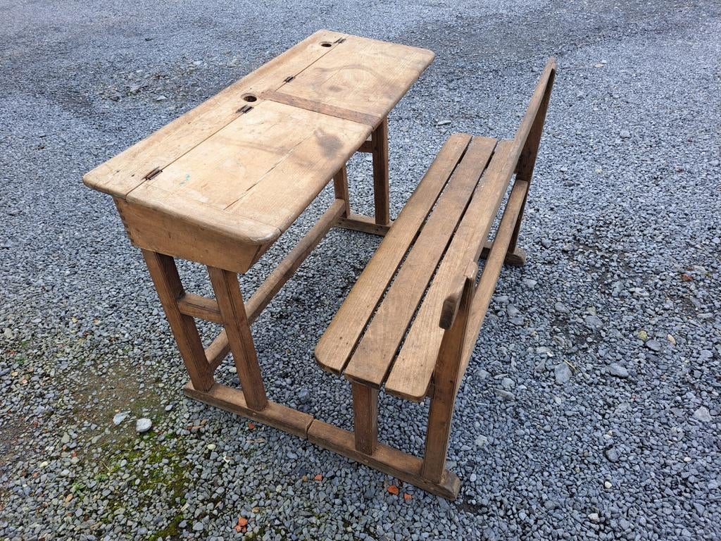 Oud 2-zitsbureau, Ophalen of Verzenden