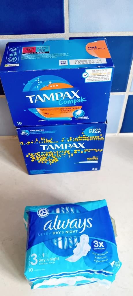 2 boîtes de Tampax avec applicateur, Enlèvement ou Envoi, Neuf, Autres types