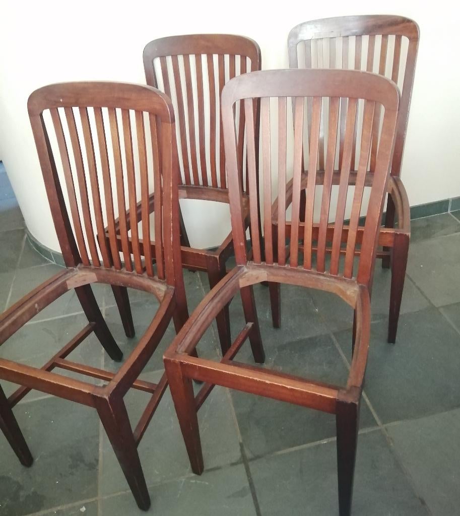 4 vintage stoelen  SETprijs, Ophalen