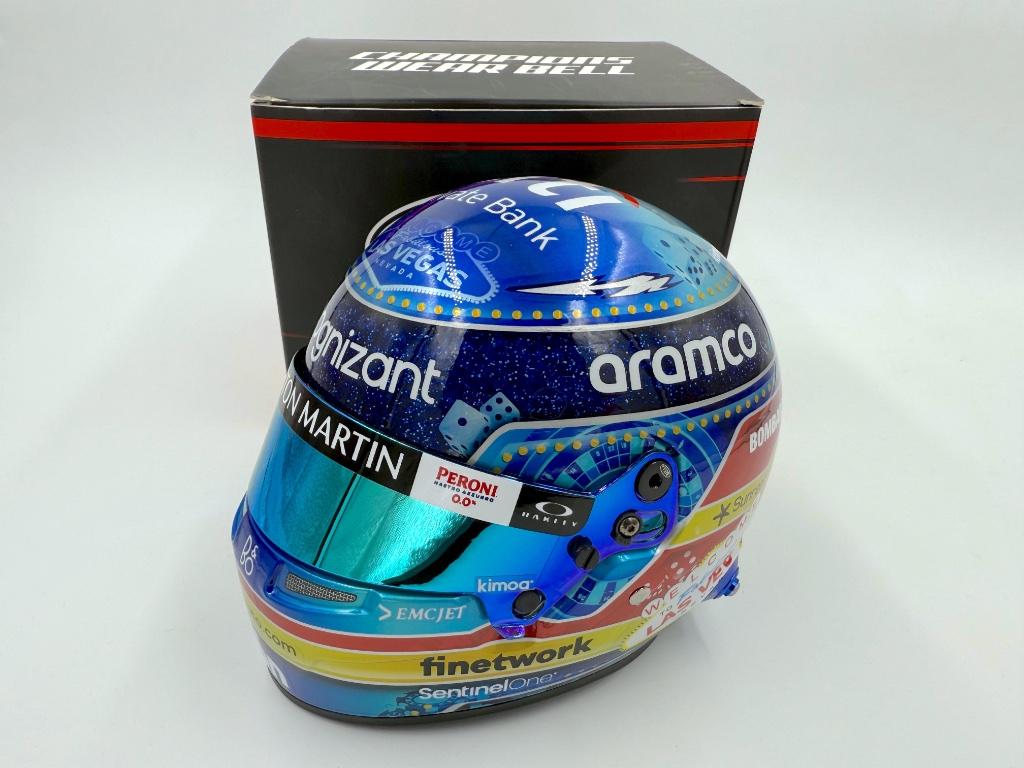 1/2 helmet casque F1 Alonso Las Vegas 2023 (Aston Martin), Collections, Enlèvement ou Envoi