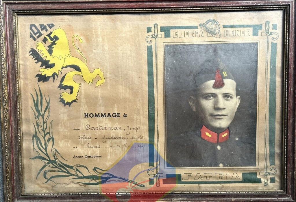 BREVET DE SOLDAT DE GENDARMERIE DE LA SECONDE GUERRE MONDIAL, Collections, Envoi, Gendarmerie, Ruban, Médaille ou Ailes