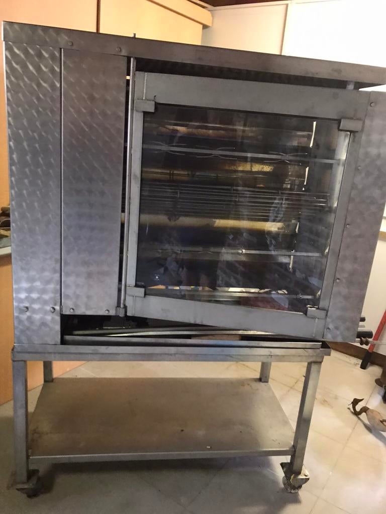 Kip aan spit op gas , 5 rijen,, Enlèvement, Cuisinière, Friteuse et Grils