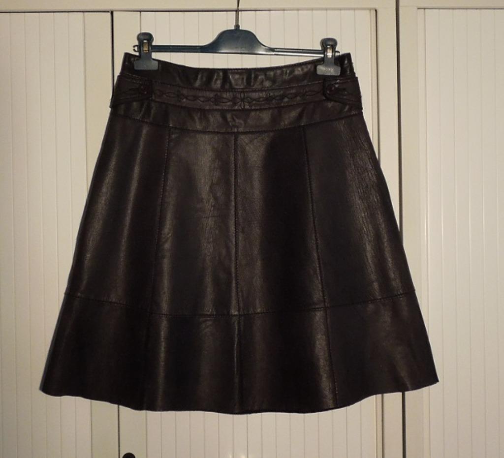 Zwarte lederen rok, Kleding | Dames, Rokken, Ophalen of Verzenden, Zo goed als nieuw, Maat 38/40 (M), Zwart