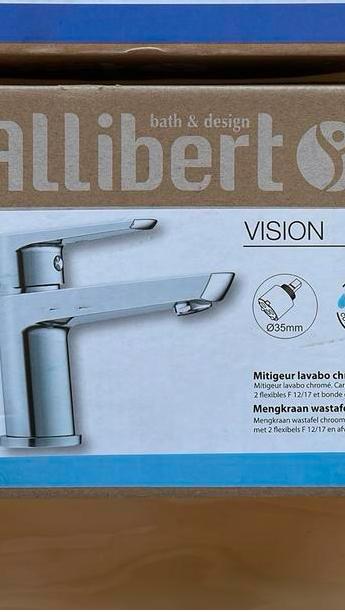 Mitigeur lavabo chrome Vision NEUF Allibert, Enlèvement, Neuf, Chrome, Robinet